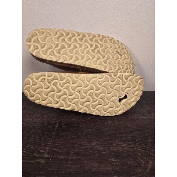 Birkenstock Gizeh Big Gold Buckle Cognac Brown Leather Size 39 Women’s Size 8 - Picture 6 of 7